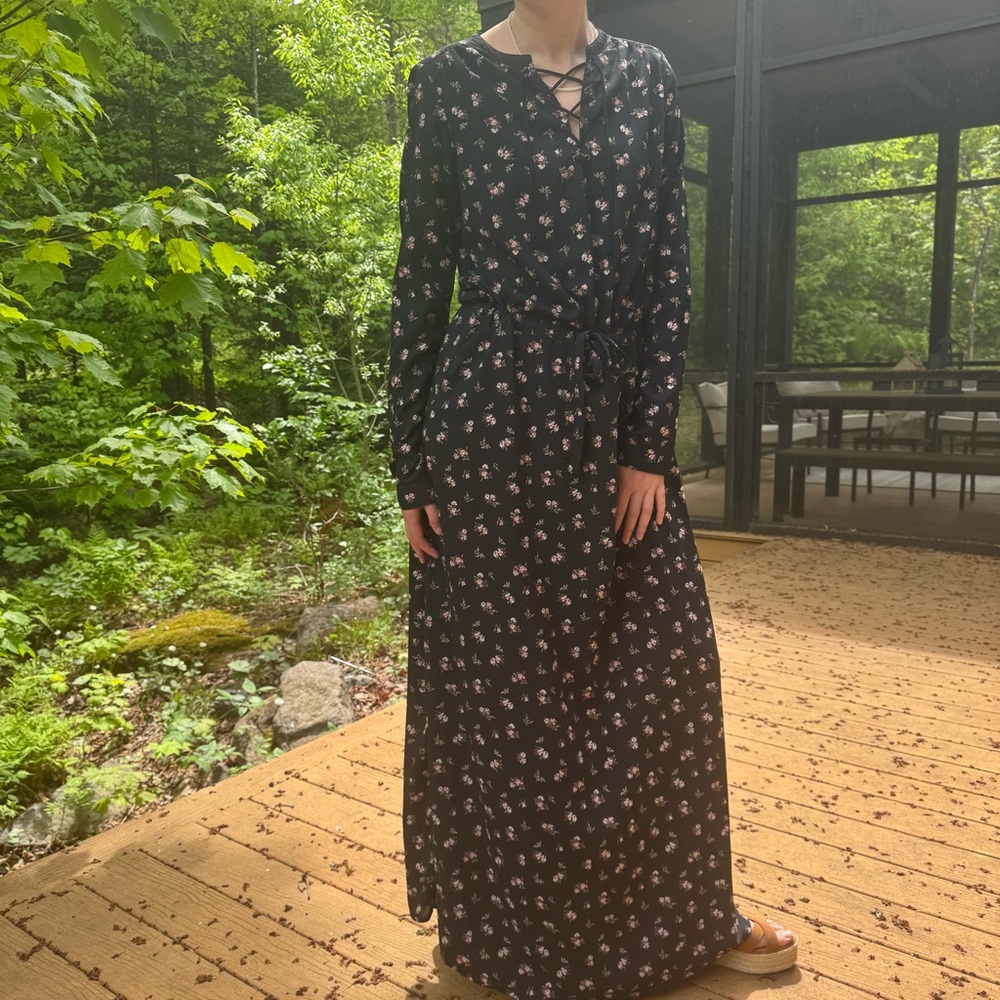 Maison Scotch - Scotch & Soda Boudoir Floral Maxi Dress, long sleeves- 2 - Picture 3 of 15